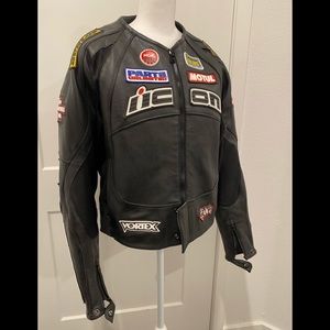 Ladies Leather ICON Merc Motorcycle Jacket